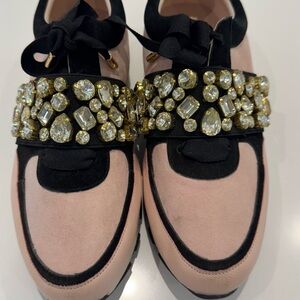 Kurt Geiger Embellished Pink and Black Women's Sneakers
